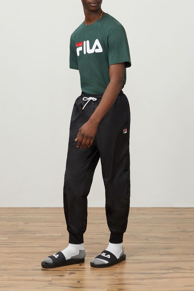 Fila Pants Thane Wind Mens Black - India WYE-271468